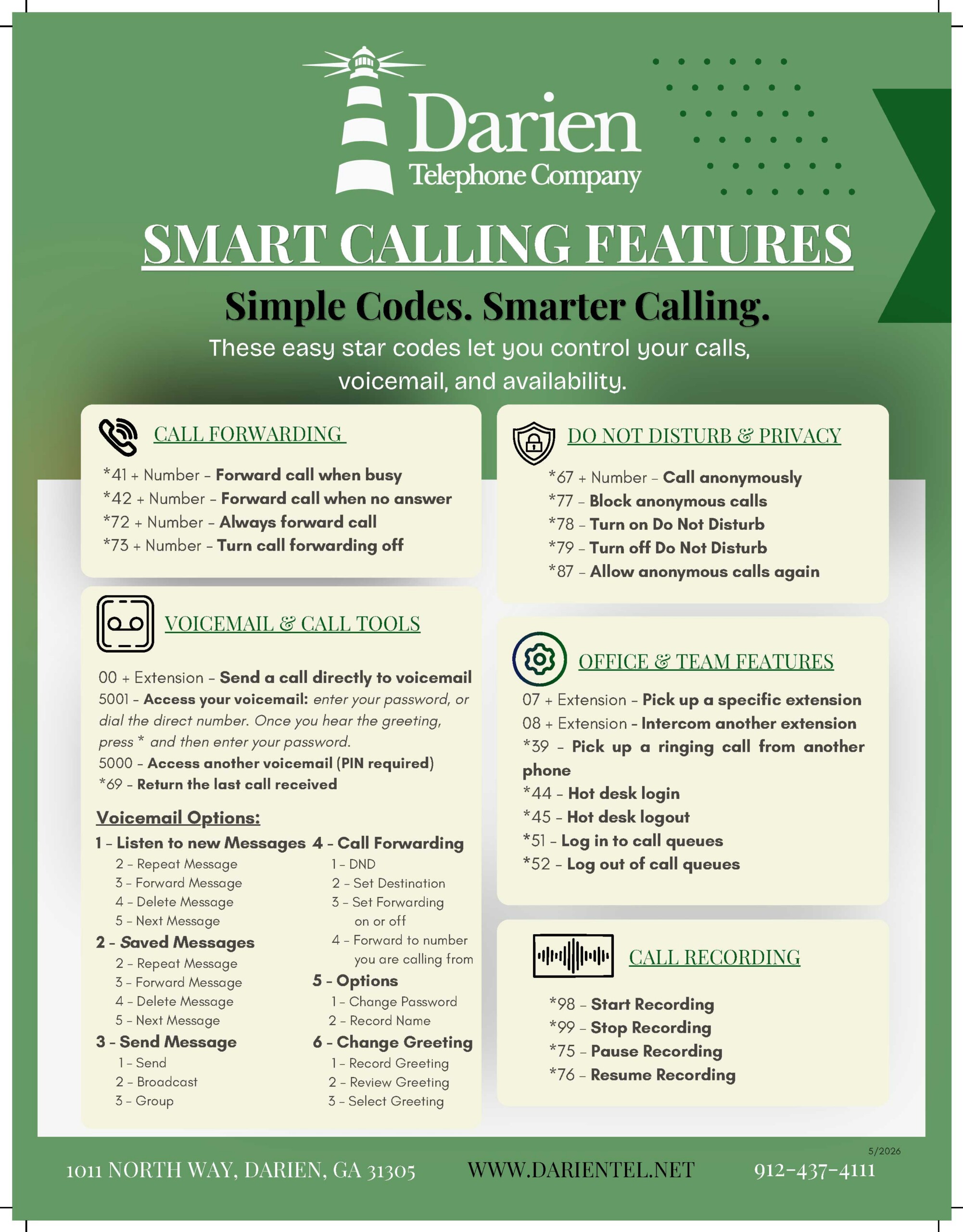 Calling Features